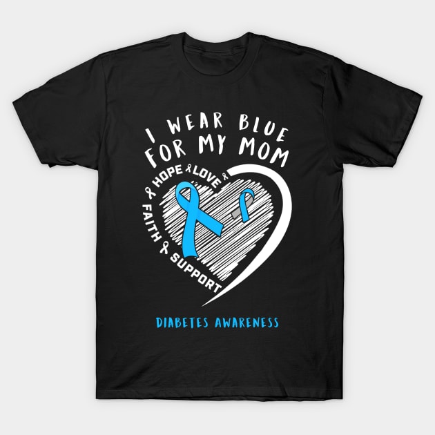I Wear White For My Mom Diabetes Awareness Gift T-Shirt by thuylinh8